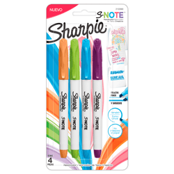 Destacadores Sharpie Note Colores Intensos 4 un.