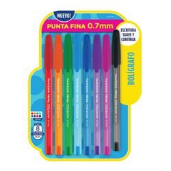 Bolígrafo Inkjoy 100 St Punta Fina 8 Colores Fashion