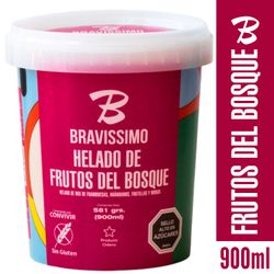 Helado Bravissimo Frutos del Bosque 900 ml