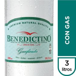 Agua Benedictino Gasificada 3 L