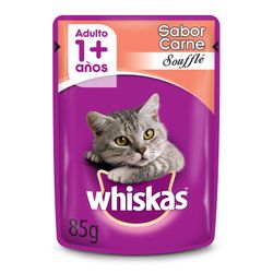 Alimento Húmedo Gato Adulto Whiskas Carne Soufflé 85 g