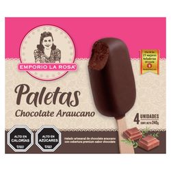 Pack Helado Emporio La Rosa Chocolate Araucano 60 ml 4 un.