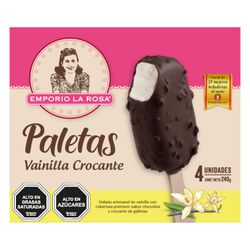 Pack Helado Emporio La Rosa Vainilla Crocante 60 ml 4 un.