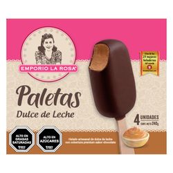 Pack Helado Emporio La Rosa Dulce de Leche 60 ml 4 un.