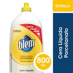 Cera Líquida Blem para Pisos Porcelanato Incoloro Botella 800 ml