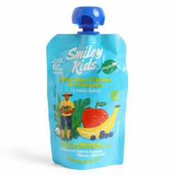 Colado Orgánico Smiley Kids Manzana, Plátano y Arándano 90 g