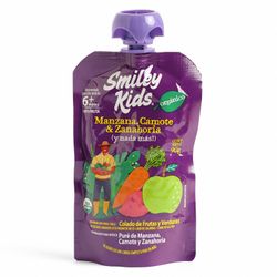 Colado Orgánico Smiley Kids Manzana, Camote y Zanahoria 90 g