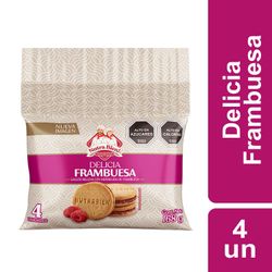 Pack Galletas Rellenas Nutra Bien Delicia Frambuesa 168 g 4 un.