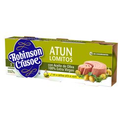 Pack 3 un. Atún Lomitos en Aceite 52 g drenado, 65 g neto