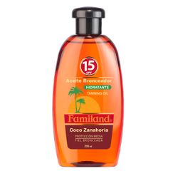 Aceite Bronceador Familand Coco Zanahoria F15 210 ml