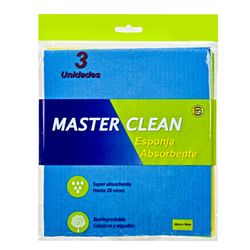 Paños Esponja Absorbente Master Clean Bio 3 un.