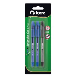 Bolígrafo Gel Torre Quick Dry 0.7 mm 3 un.