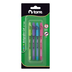 Bolígrafo gel quick dry 0.7 mm mix 4 un.