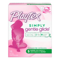 Tampones Playtex Simply Gentle Glide Super 16 un.