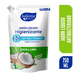 Jabón Líquido Ballerina Antibacterial Coco Lima 750 ml