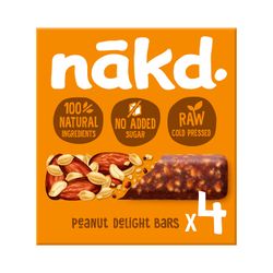 Pack Barras Vegenas Nakd Peanut Delight 4 un.