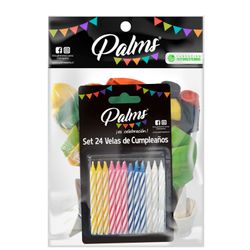 Pack 25 Globos Palms + 24 Velas
