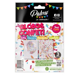 Set 3 Globos Palms Confetti