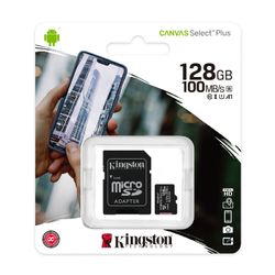 Tarjeta Micro SD C10 Kingston 128 GB con Adaptador