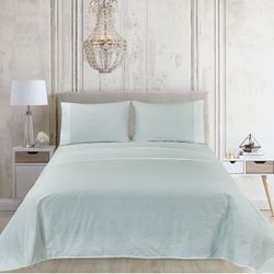 Sábana Lisa 2 Plazas 300 Hilos Algodón Blanco