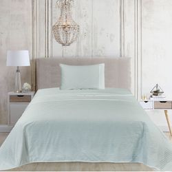 Sábana Lisa 1.5 Plaza 300 Hilos Algodón Blanco