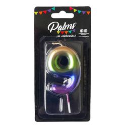 Vela Arcoíris Palms Número 9