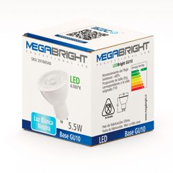 Ampolleta LED Megabright Par16 5.5W 4000K Gu10