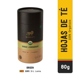 Té Verde Orgánico Marley Coffee Ginger Lemongrass en Hojas 80 g