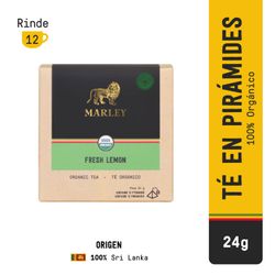 Té Verde Orgánico Marley Coffee Lemon Fresh 12 un.