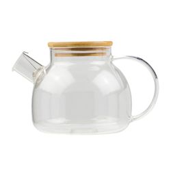 Tetera Vidrio con Tapa Bambú 800 ml