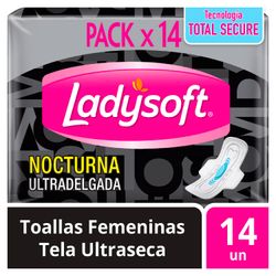 Toallas Higiénicas Ladysoft Ultradelgadas Seca Nocturna 14 un.