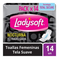 Toallas Higiénicas Ladysoft Ultradelgadas Suave Nocturna 14 un.