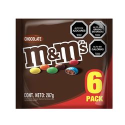Chocolate de Leche M&M 6 un. 288 g