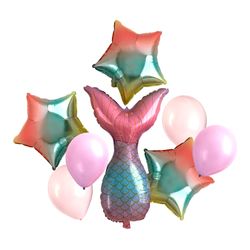 Pack 8 Globos Palms Diseño Sirena