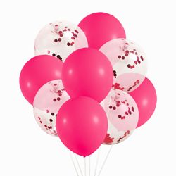 Bouquet 10 Globos Palms Color Fucsia