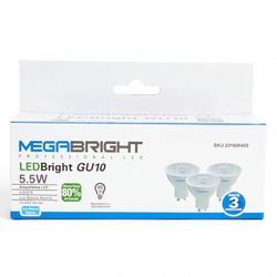 Ampolleta LED PAR16 5.5 W 4000 K GU-10 3 un.