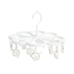 Colgador Lavandería con 12 Clips Blanco