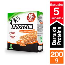 Pack Barra Proteína Vivo Maní Caramelo 5 un. 40 g, 200 g neto