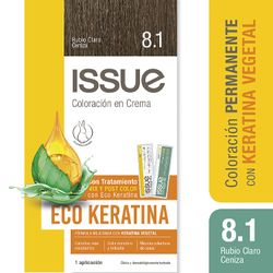 Tintura Issue Eco Keratina N°8.1 Rubio Claro Ceniza