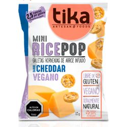 Galletas Tika Mini Rice Pop Cheddar Vegano 15 g