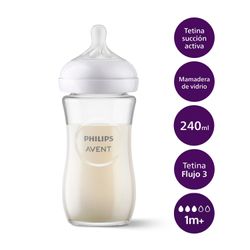 Mamadera de Vidrio Avent Natural Response 240 ml