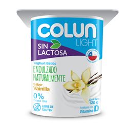 Yogurt Colun Sin Lactosa Vainilla 120 g