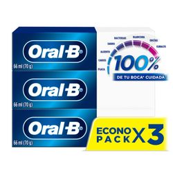 Pasta Dental Oral-B 100% 66 ml 3 un.