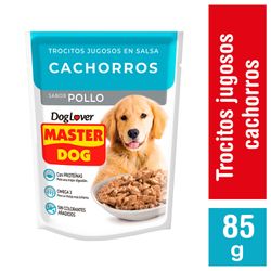 Alimento Húmedo Perro Cachorro Master Dog Trocitos Jugosos 85 g
