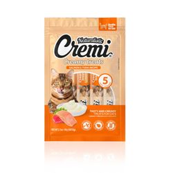 Snack Cremoso Naturalistic Cremi Gatos de Todas Las Edades Salmón Atún 5 un.