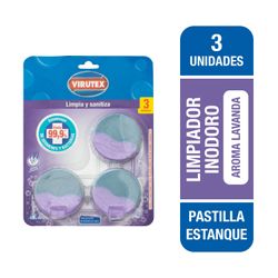 Pastilla Inodoro WC Virutex Lavanda Sanitizante 3 un.