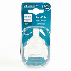 Tetina Avent Flujo Rápido 6 M+ 2 un.