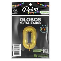 Globo Aluminio Dorado Nro 0