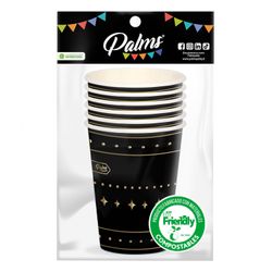 Set 6 Vasos Negros Adulto