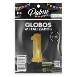 Globo Aluminio Dorado Nro 1